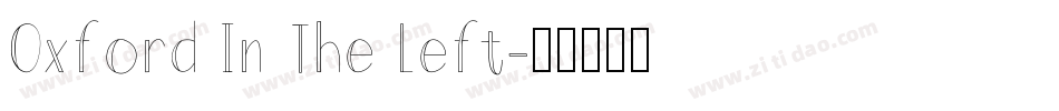 Oxford In The Left字体转换